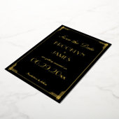 Echte gouden folie Art Deco Sla de datum kaarten (Gedraaid)