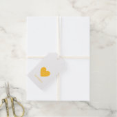 Echte gouden folie hart elegante moderne minimalis cadeaulabels (Met Koord)