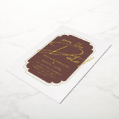 Echte Gouden Folie Moderne Trouw Save The Date Lea Folie Uitnodiging (Gedraaid)