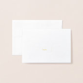 Echte gouden folie verlaat Monogram Wedding Place Folie Kaarten (Voorkant met envelop)