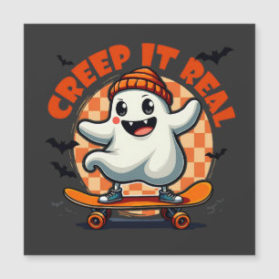 Echte griezelige Halloween-spookskateboard
