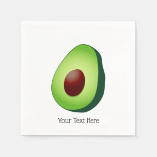 Echte groene avocado servetten met gepersonaliseer