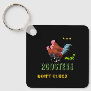 Echte hanen sleutelhanger