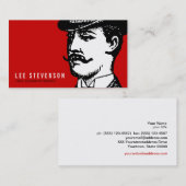 Echte heer met snor en bowler hipster visitekaartje (Voorkant / Achterkant)