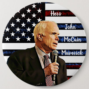 Echte Held van Amerika John McCain-herdenking Ronde Button 6,0 Cm