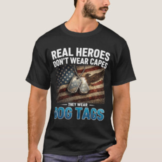 Echte helden dragen geen capes Ze dragen hondenpen T-shirt