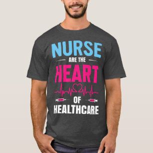 Echte helden verzorgen het hart van de gezondheids t-shirt