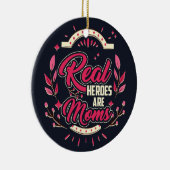 Echte helden zijn vrolijk kerstfeest keramisch ornament (Rechts)