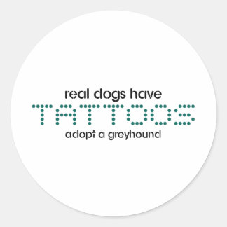 Echte honden hebben Tattoos Ronde Sticker