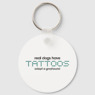 Echte honden hebben Tattoos Sleutelhanger