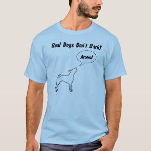 Echte honden houden niet aan de slag! Mannen T-shi T-shirt