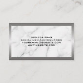 Echte huizen | Palmbomen | Metaal | Marmer Visitekaartje (Achterkant)