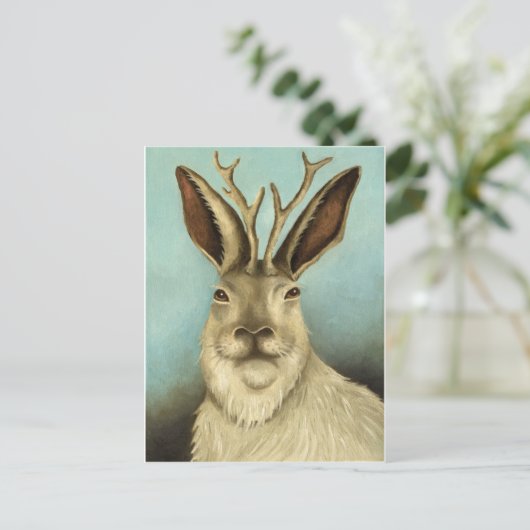 Echte Jackalope Briefkaart (Staand voorkant)