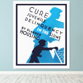 Echte jeugdcriminaliteit in de Slums Canvas Afdruk (Insitu (Houten vloer))