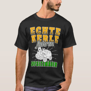 Echte jongens op de maaimachine t-shirt