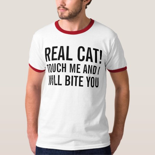 echte kat t-shirt (Voorkant)