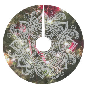 Echte kerstboom Doily Mandala Snowflake Lace Rok