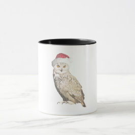 Echte kerstbosuil met één tricot-effect mok