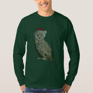 Echte kerstbosuil met één tricot-effect t-shirt