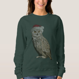 Echte kerstbosuil met één tricot-effect trui