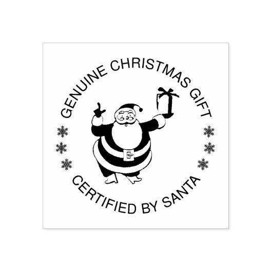 Echte kerstcadeautjes, gecertificeerd voor de kers 	rubberstempel (Afrduk)
