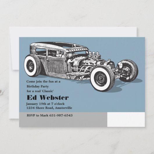 Echte klassieke uitnodiging tot geboorte (Voorkant)