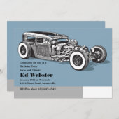 Echte klassieke uitnodiging tot geboorte (Voorkant / Achterkant)