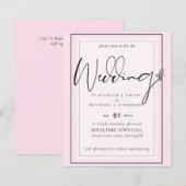 Echte Kleur Script Typografie Budget Bruiloft (Voorkant / Achterkant)