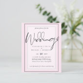 Echte Kleur Script Typografie Budget Bruiloft (Staand voorkant)