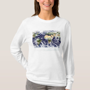 Echte kleurenfoto van de hele aarde t-shirt
