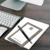Echte koeienhuid lederen uitstraling monogram naam post-it® notes