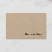 Echte Kraft papier Elegante Sjabloon Nostalgische Visitekaartje (Voorkant)
