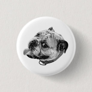 Echte kunstspeld ronde button 3,2 cm