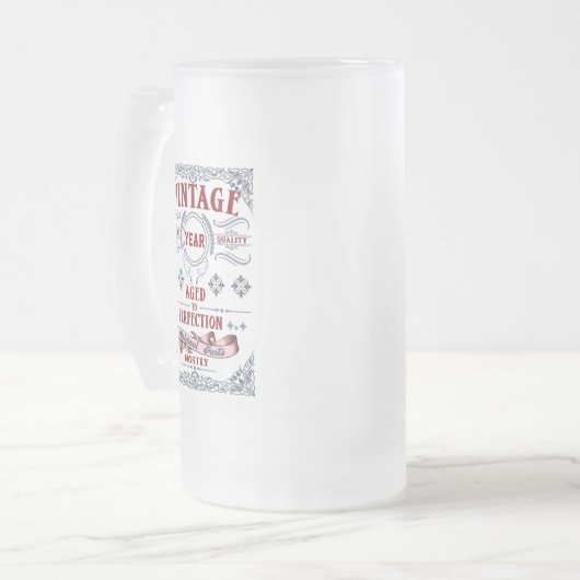  Echte Kwaliteit Verouderde Perfectie Verjaardag Matglas Bierpul (Voorkant links)