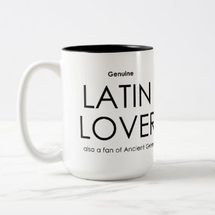 Echte Latijnse minnaar — ook een fan van het Oudgr Tweekleurige Koffiemok