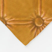 Echte lederen bekleding: decoratief motief. fleece deken (Hoek)