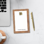 Echte leersoort Monogramnaam Post-it® Notes