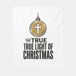 Echte Licht van Kerstmis Vintage Christelijke Vers Fleece Deken