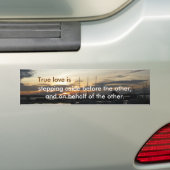 Echte liefde bumpersticker (Op auto)