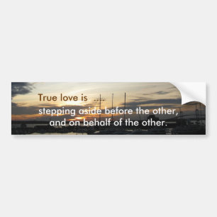 Echte liefde bumpersticker