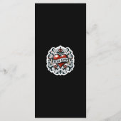 Echte Liefde Hart Tattoo Sticker Bruiloft Menu (Achterkant)