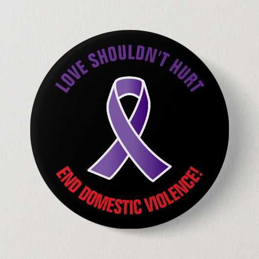 Echte liefde huiselijk geweld Button (Voorkant)