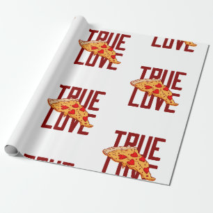 echte liefde pizza valentijn cadeaupapier
