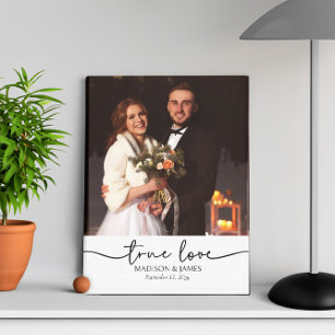 Echte Liefde Trouwfoto Canvas Afdruk