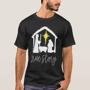 Echte liefde Verhaal Kerstmis Baby Jezus Christeli T-shirt