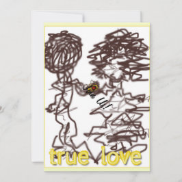 Echte Liefdesuitnodiging Kaart