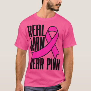 Echte Man Draag Roze Roze Borstkanker T-shirt