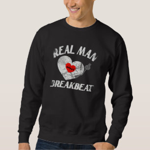Echte Man Liefde Breakbeat Muziek Idee DJ Vinylpla Trui