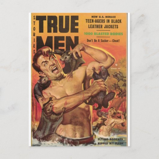 Echte Mannen 3 Briefkaart (Voorkant)