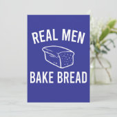 Echte Mannen Bak Bread - Grappig Baking Design Kaart (Staand voorkant)
